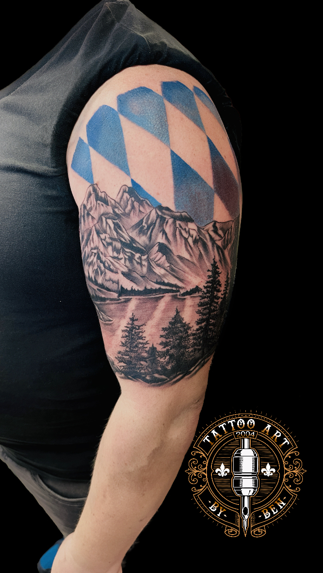 Tattoo Bayern und Berge